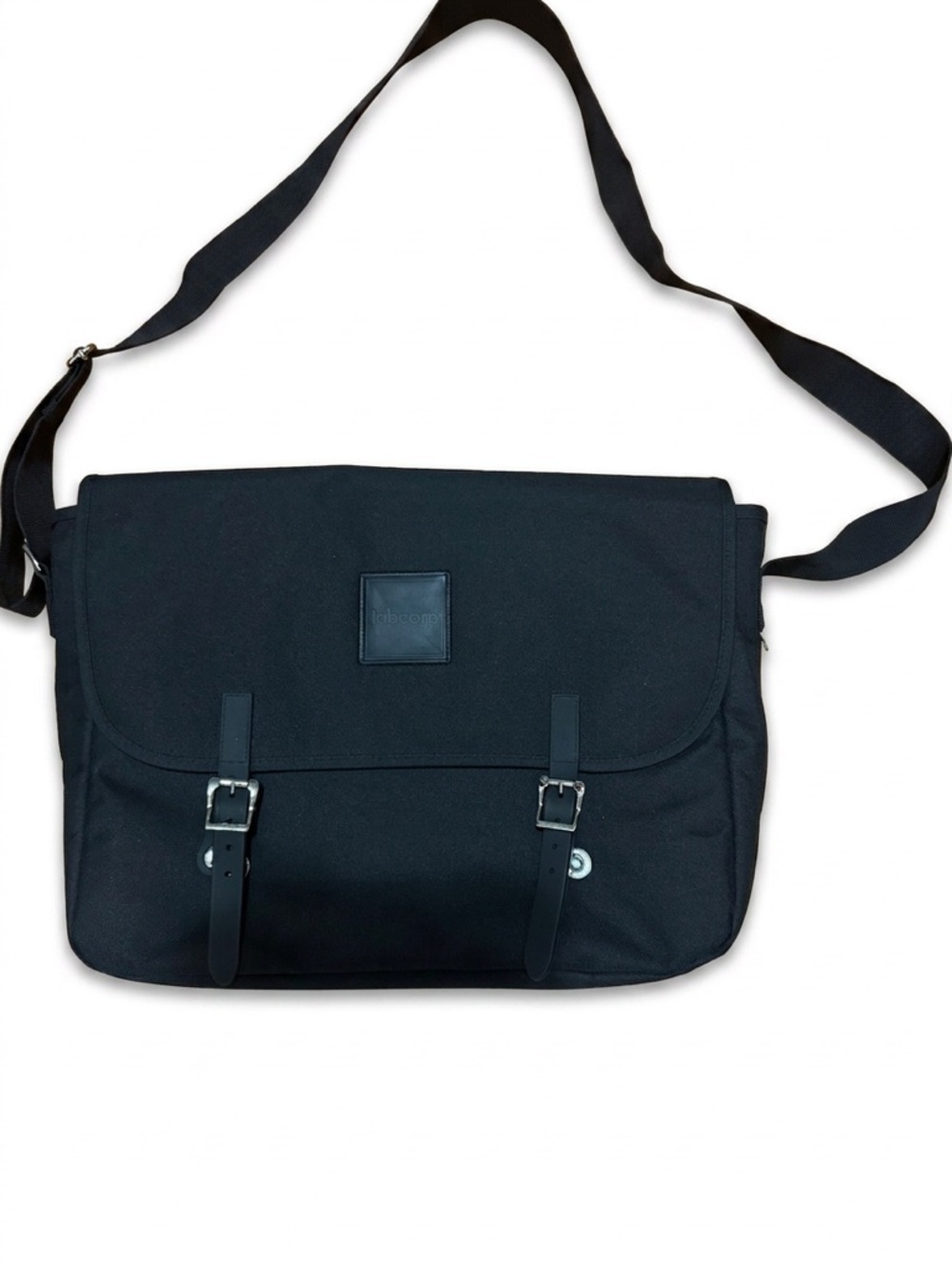 Black Canvas Labcorp Messenger Bag with Adjustable Strap NWOT